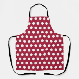 Design de padrão de bolinhas brancas em vermelho-b
