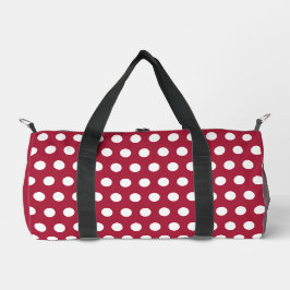 Design de padrão de bolinhas brancas em vermelho-b