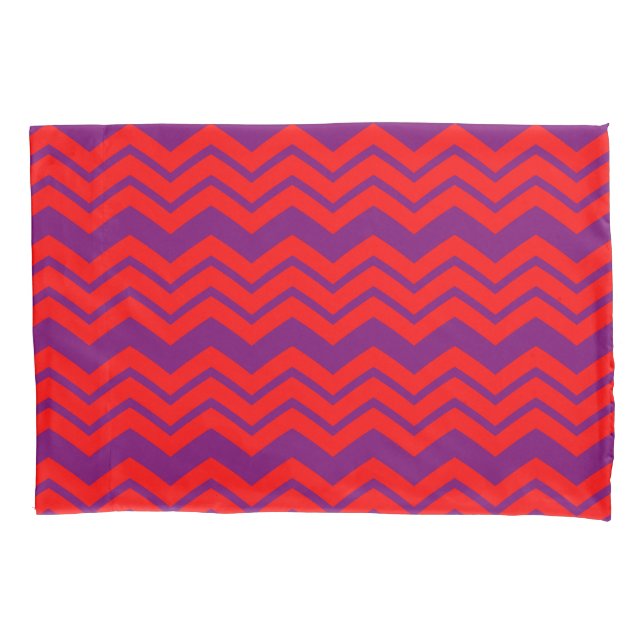 Design de padrão de chevron vermelho e roxo  (Frente)