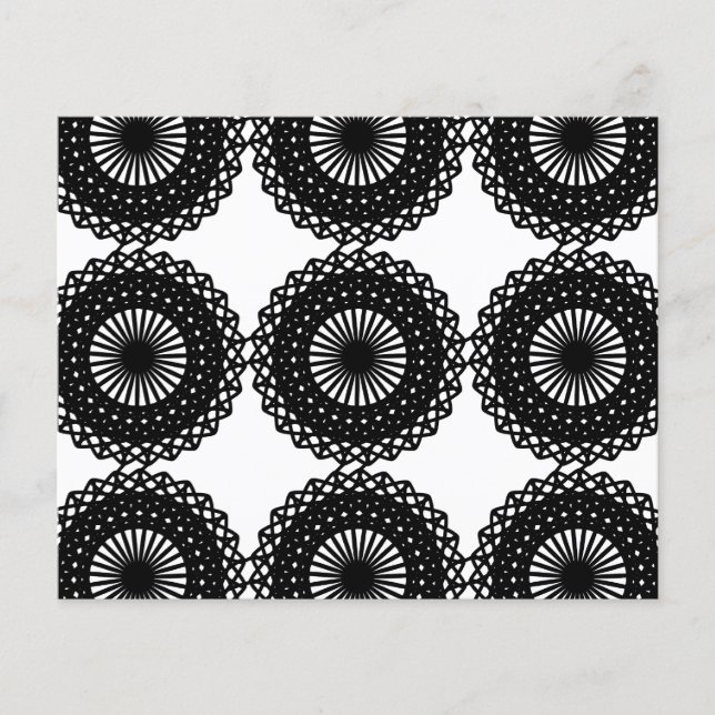 Design de padrão de renda preta. Personalizado (Frente)