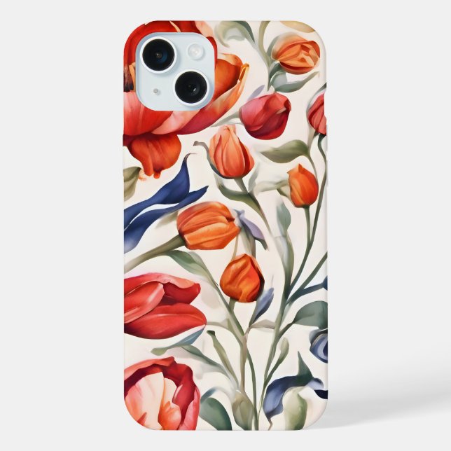 Design de Padrão de Tulipas em Flor WC (Verso)