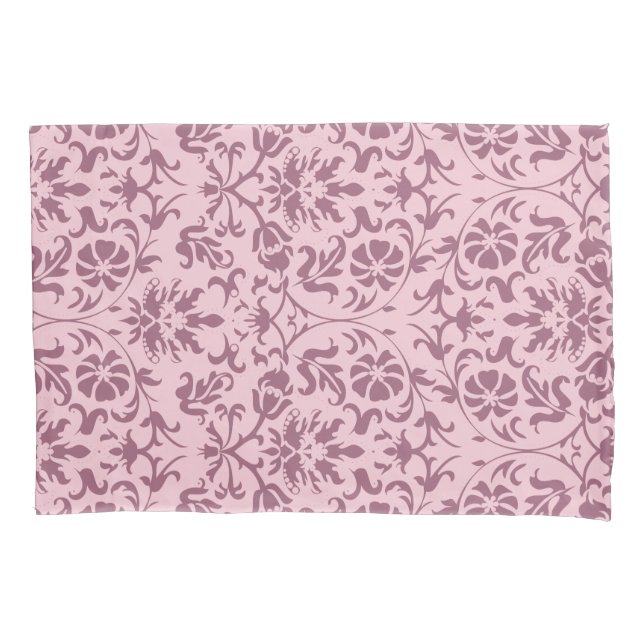 Design de Padrão Floral do Damasco Rosa (Frente)