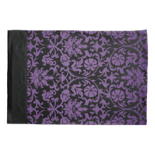 Design de Padrão Floral do Damasco Roxo Escuro