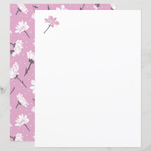 Design de Padrão Floral Rosa - Arte Flor Elegante
