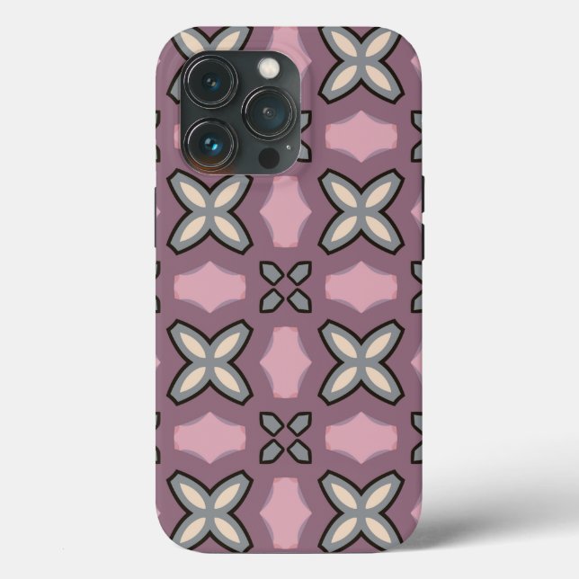 Design de padrão rosa e Cinza (Verso)