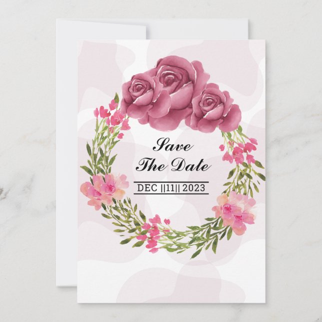 Design de Paisagem de Placa de Convite para casame (Verso)