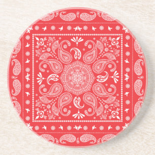 Design de Paisley-1 Porta copos de Sandstone