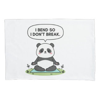 design de panda “Eu Me Dobro Para Não Quebrar”