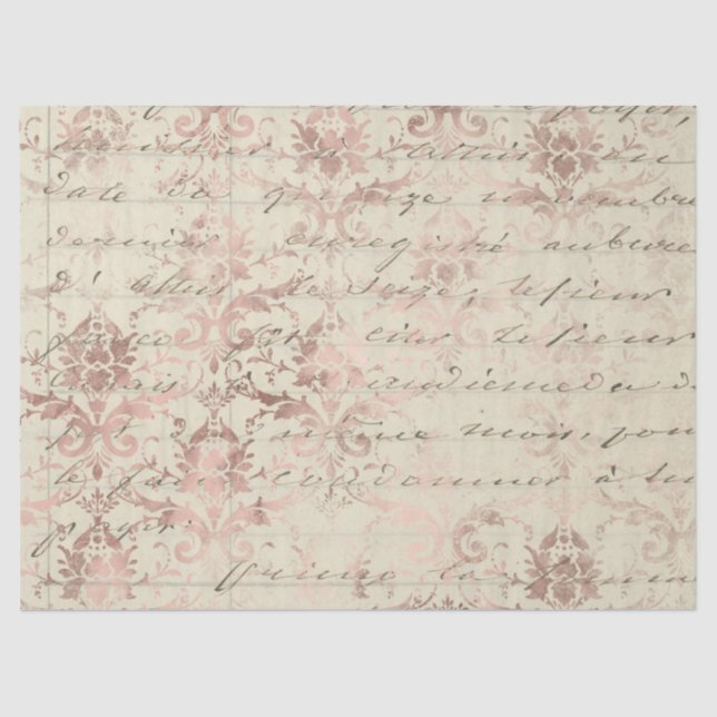 Design de papel Dourado Ephemera Rosa 10 (Frente )
