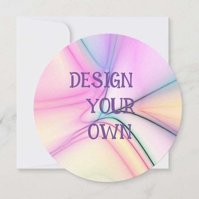 Design de Pastel Suave Seu Próprio Convite (Frente)