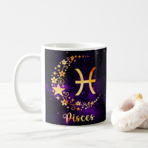 Design de Peixes de café Xícara de do Horoscópio