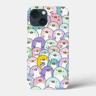 design de pinguim colorido