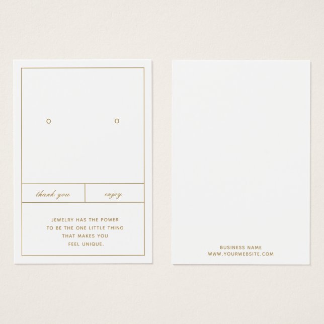 Design de placa de joalharia mínima de leitura (Frente & Verso)