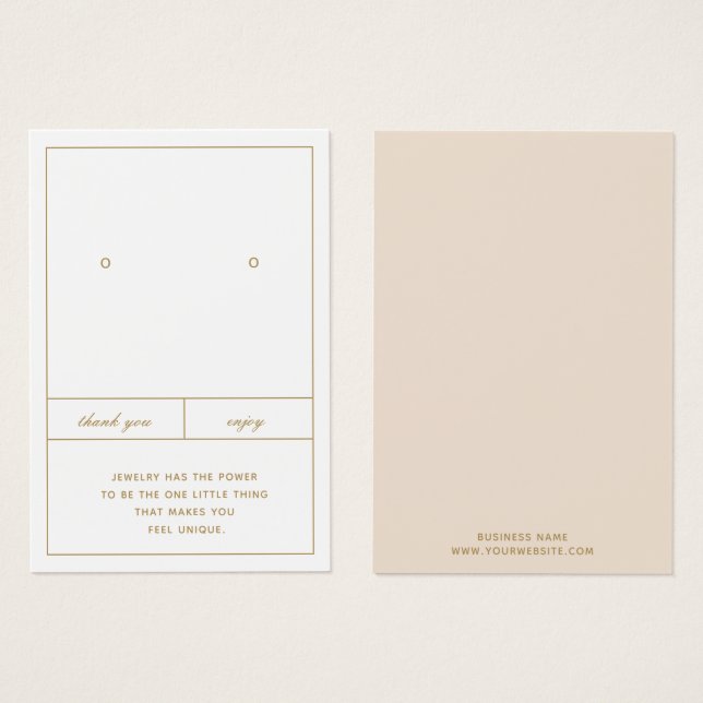 Design de placa de joalharia mínima de leitura (Frente & Verso)