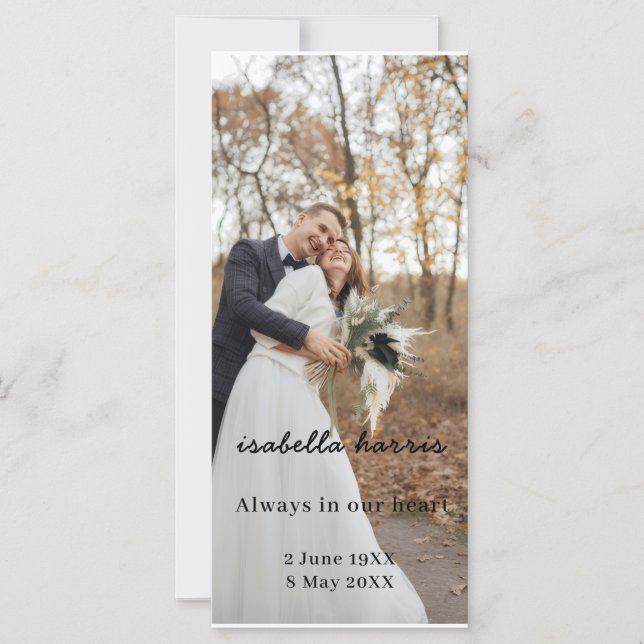 Design de Poema Funerário Memorial Moderno (Frente)