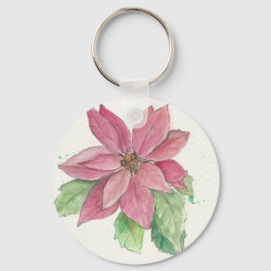 Design de Poinsettia num Chaveiro