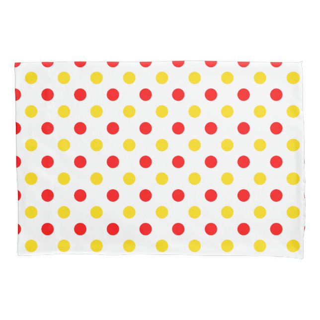 Design de Pontos Brancos Vermelhos Amarelos  (Frente)