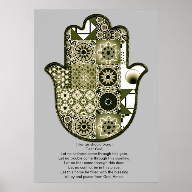 Design de Poster da Mão Khamsa Revisitado 2 Alugad (Frente)