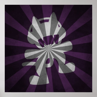 Design de Poster de explosão de gato monstro