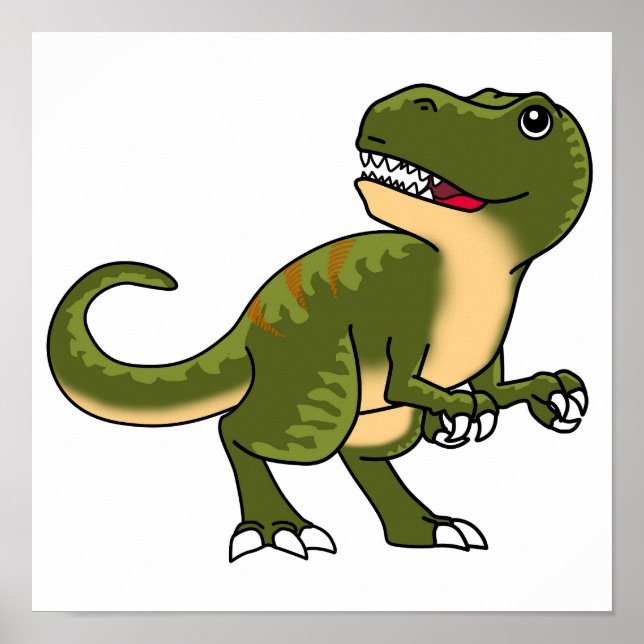 DESIGN DE POSTER T-REX FELIZ PARA DOWNLOAD (Frente)