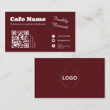 Design de QR Code para Cartão de Visita do Café Bu