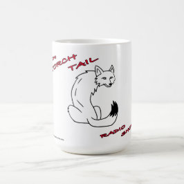 Design de Rádio Torch Tail em uma Xícara de Café