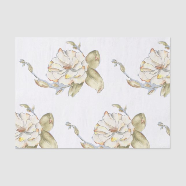 Design de Rosa do shrub em papel tecidular (Frente )