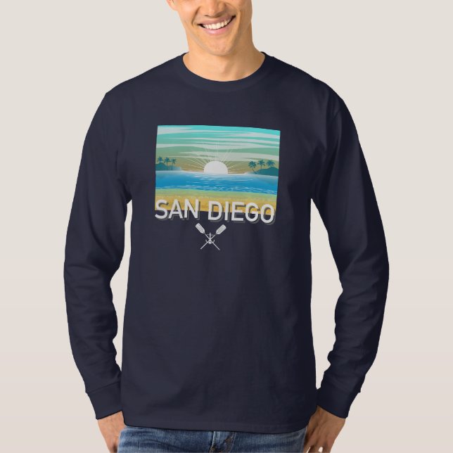 Design de San Diego - Camisa de T-Capa Longa Básic (Frente)