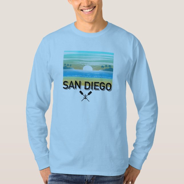 Design de San Diego - Camisa de T-Capa Longa Básic (Frente)