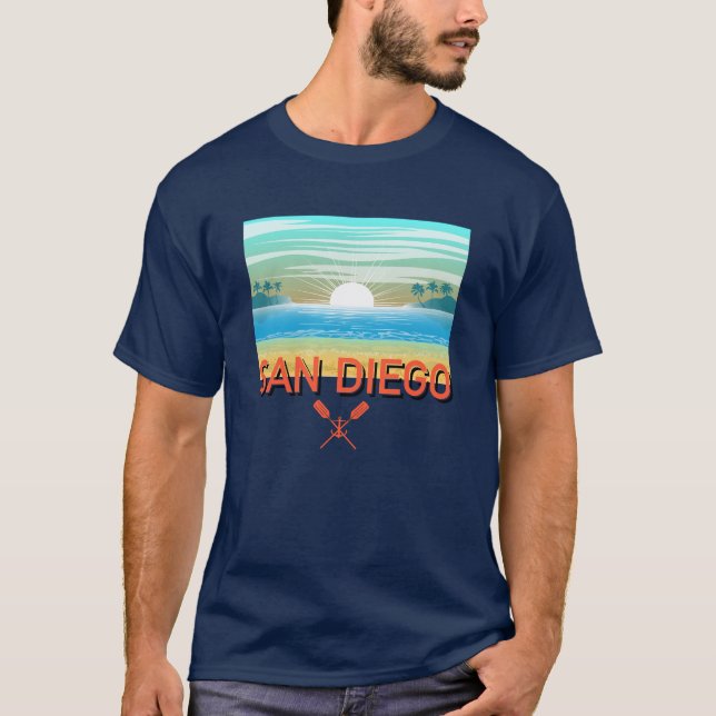 Design de San Diego - Camiseta Escura Básica (Frente)