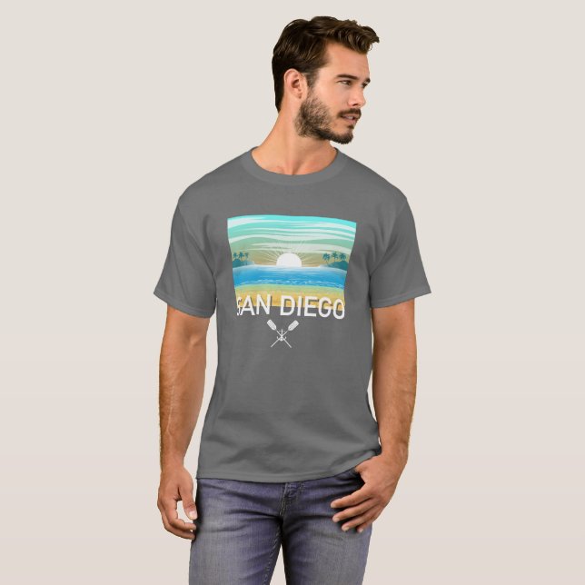 Design de San Diego - Camiseta Escura Básica (Frente Completa)
