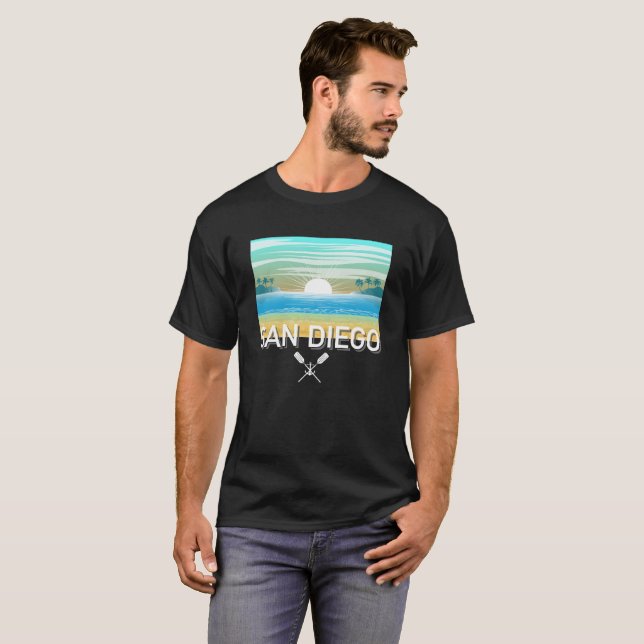 Design de San Diego - Camiseta Escura Básica (Frente Completa)
