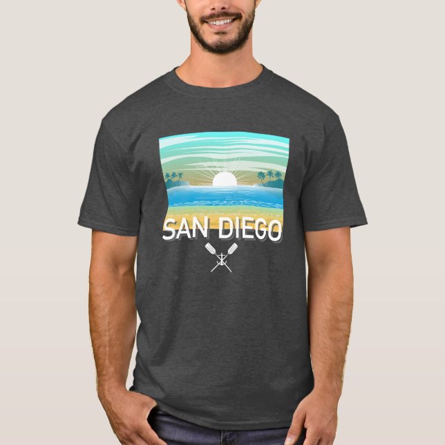 Design de San Diego - Camiseta Escura Básica (Frente)