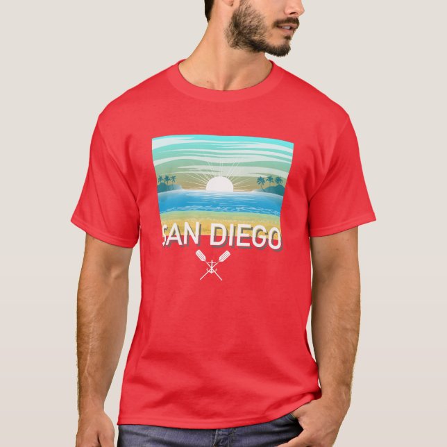 Design de San Diego - Camiseta Escura Básica (Frente)