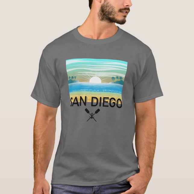 Design de San Diego - Camiseta Escura Básica (Frente)