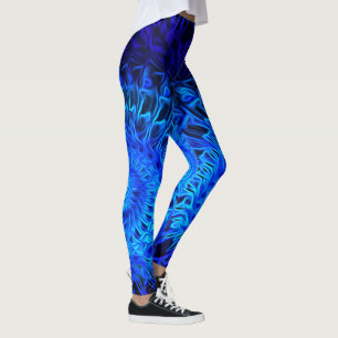 Design de Shell Azul abstrato 1 - Leggings