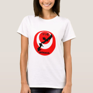 Design de Sinalizador e Mapa de Okinawa. T-Shirt