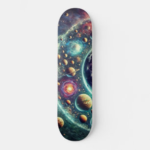 Design de skate de espaço e planeta
