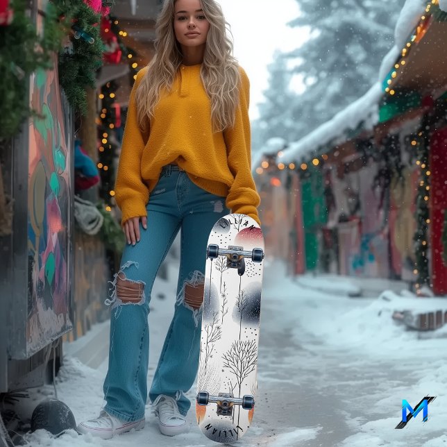 Design de Skate de  inspirado na natureza minimali (Criador carregado)