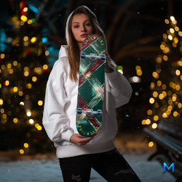 Design de Skate Elegante de Xadrez de Férias
