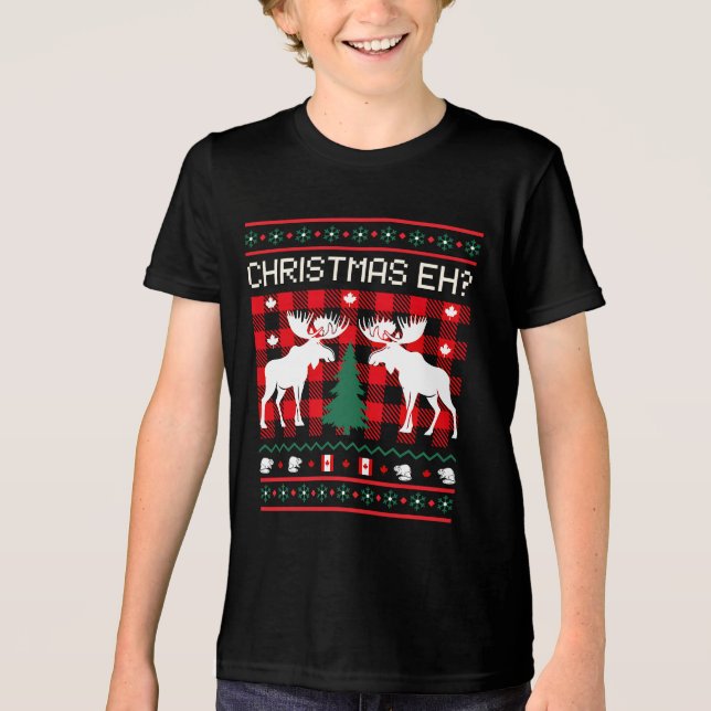 Design de Suéter de Natal Feio Canadiano (Frente)
