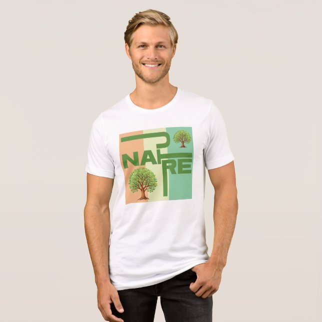 Design de T-shirt da Tipografia da Natureza (Frente Completa)