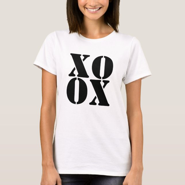 design de t-shirt do dia de os namorados do xoxo l (Frente)