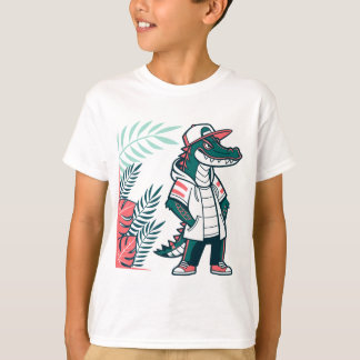 design de t-shirt do jacaré
