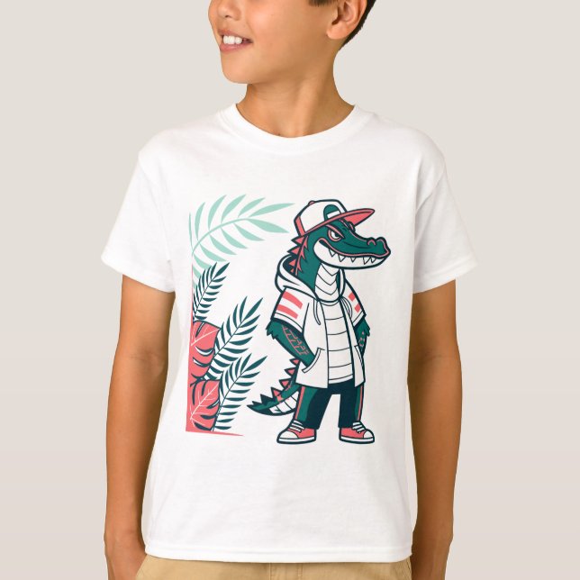 design de t-shirt do jacaré (Frente)