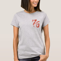 Design de T-shirt do número 76, personalizada e bo