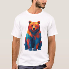 Design de T-Shirt do urso geométrico