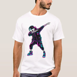 Design de T-Shirt Esqueleto Dabbing Obra-Prima | R