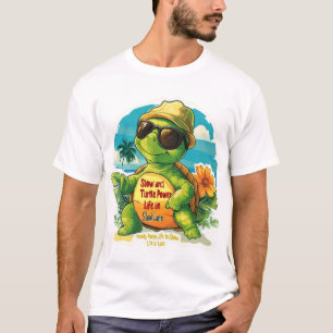 Design de T-shirt legal da Tartaruga de Cartoon -