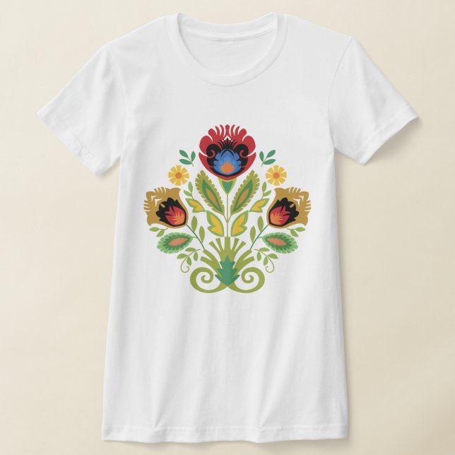Design de T-Shirt Polonês Floral Dark (Postura )